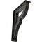 Ekena Millwork Bradford Wrought Iron Bracket, (Triple center brace), Antiqued Silver 2"W x 7 1/2"D x 10"H BKTM02X07X10TBRASV - alternate 1
